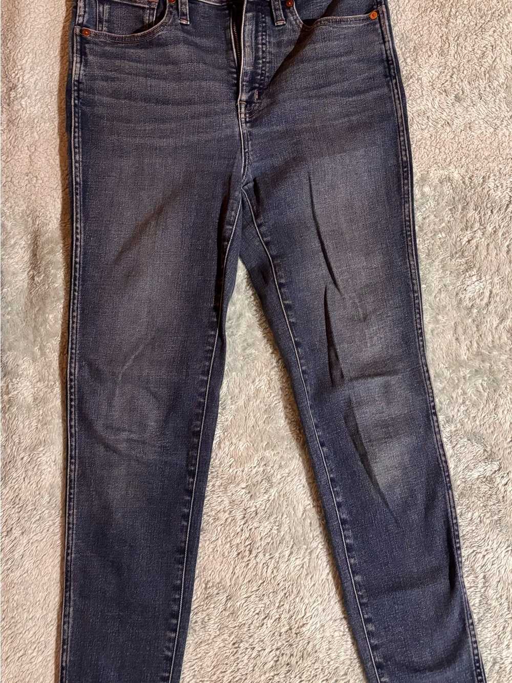 Madewell Classic Women's Dark Wash High-Rise Skinny Jeans - Navy Blue